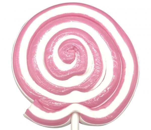 Spirale Lolly Rosa/Weiss 80g 4109